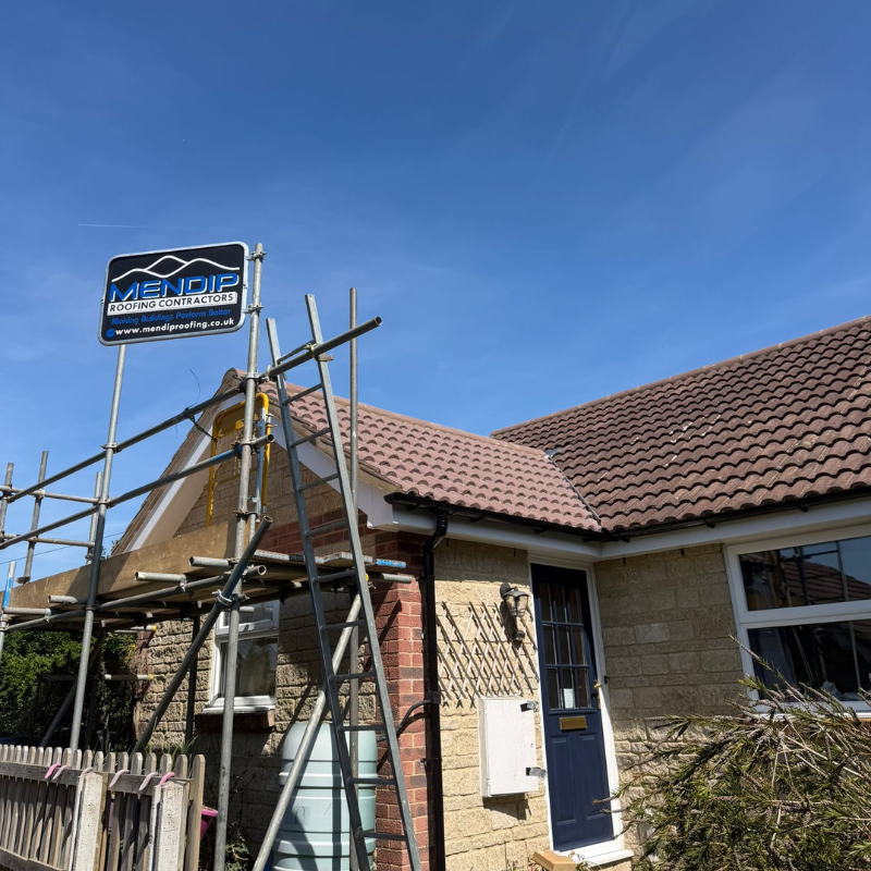 Scaffolding from Mendip on a house in Somerset